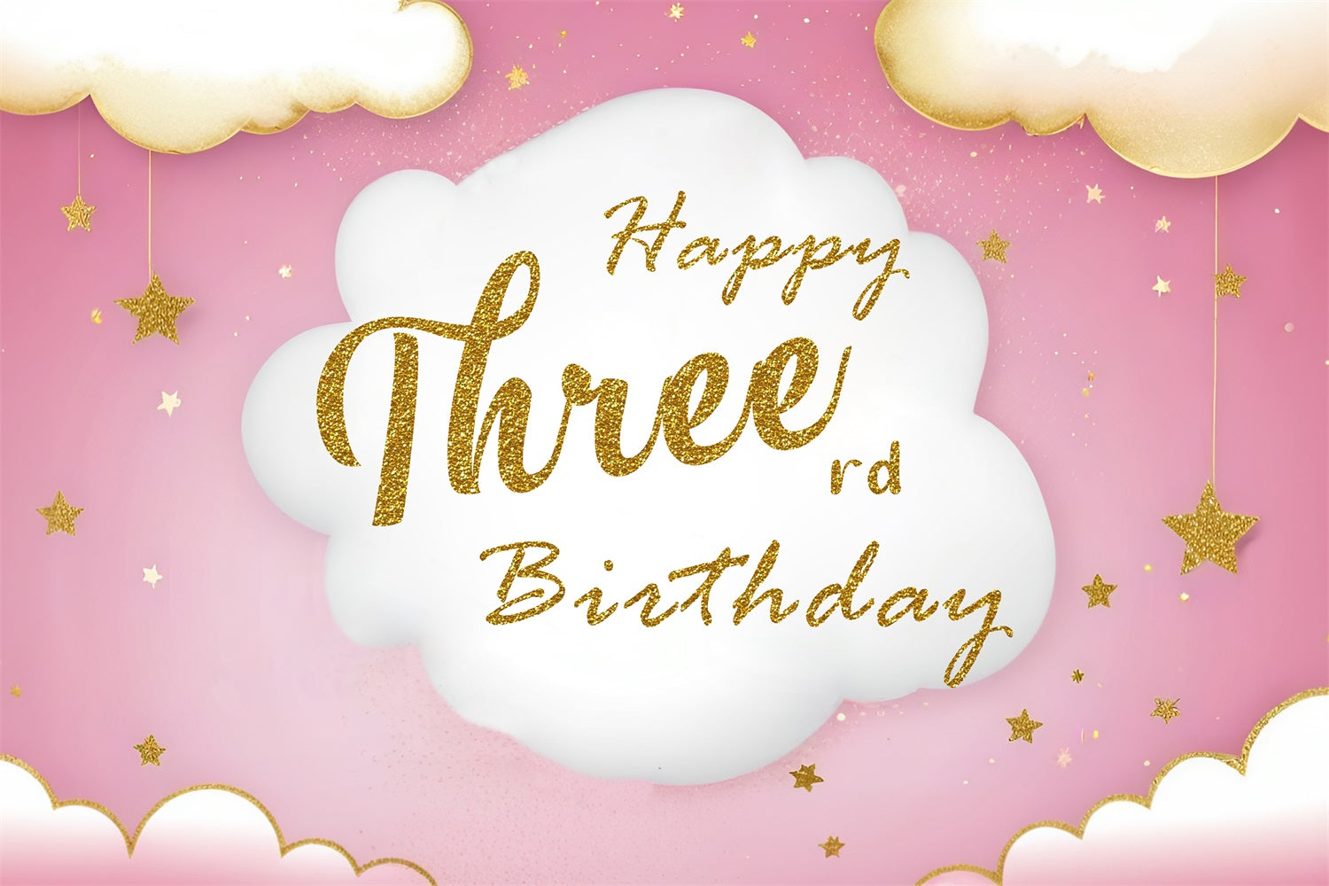 Birthday Backdrop Ramp Custom Made Birthday Backdrops Sparkling Cloud Stars Backdrop RR12-95