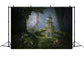 Forest Mushroom Castle Mystery Theme Backdrop RR3-32