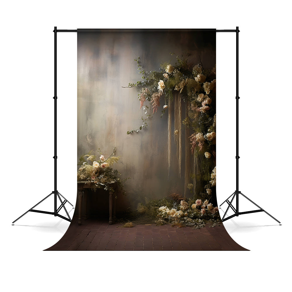 DBackdrop Abstract Vintage Wall Rose Decorative Small Table Backdrop RR4-09
