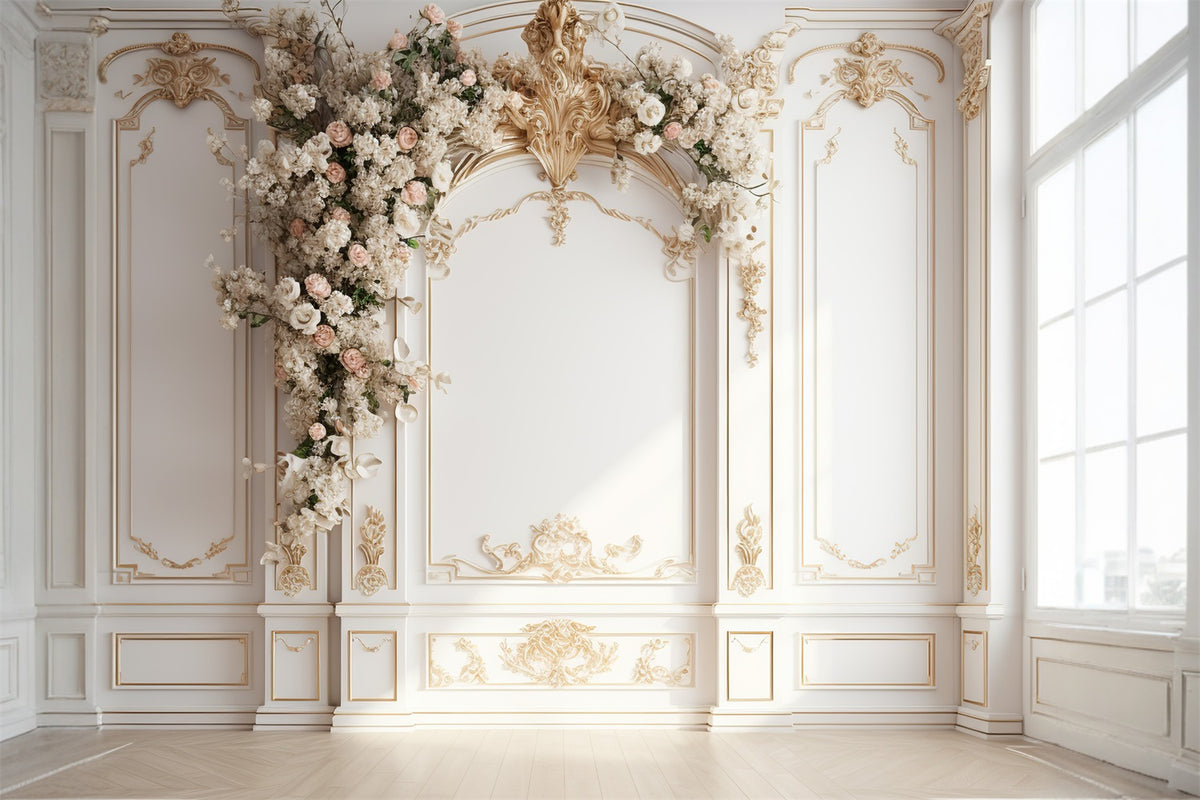 Classic Arch White Wall Gypsum Photography Backdrop