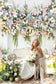 DBackdrop Colorful Flowers Wedding Theme Sacred Backdrop RR4-38