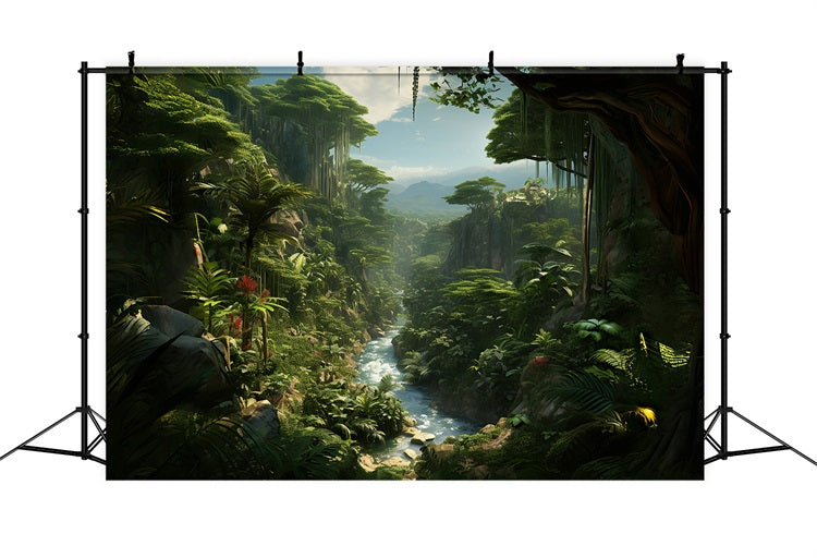 DBackdrop Mystic Rainforest Stream Adventure Theme Backdrop RR4-42 ...