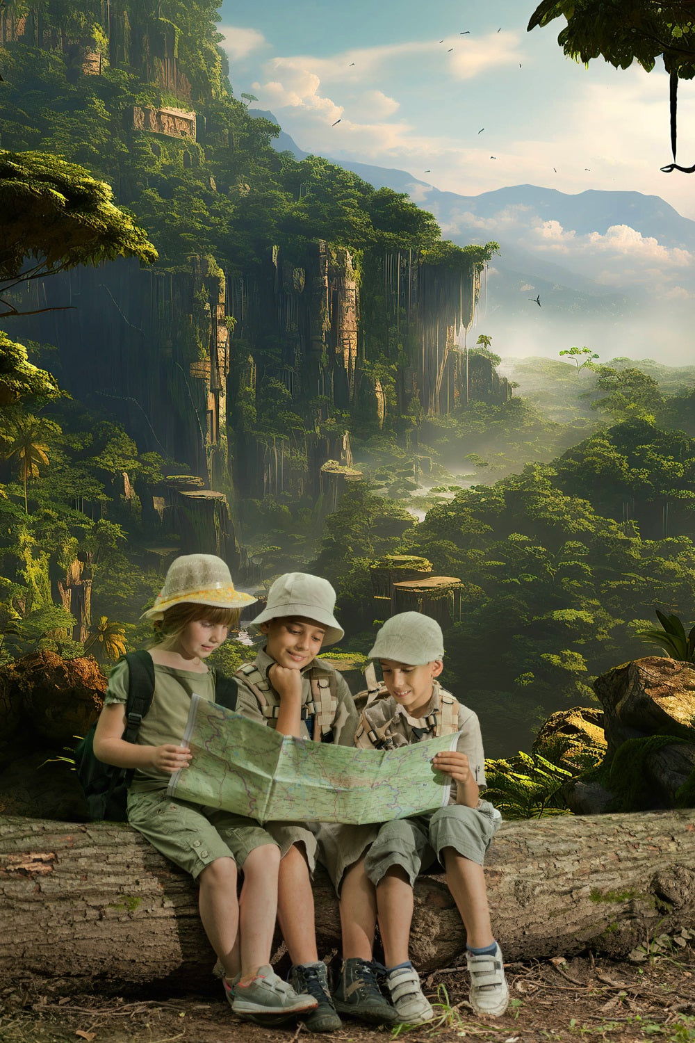 DBackdrop Magnificent Rainforest Stream Adventure Theme Backdrop RR4-4 ...