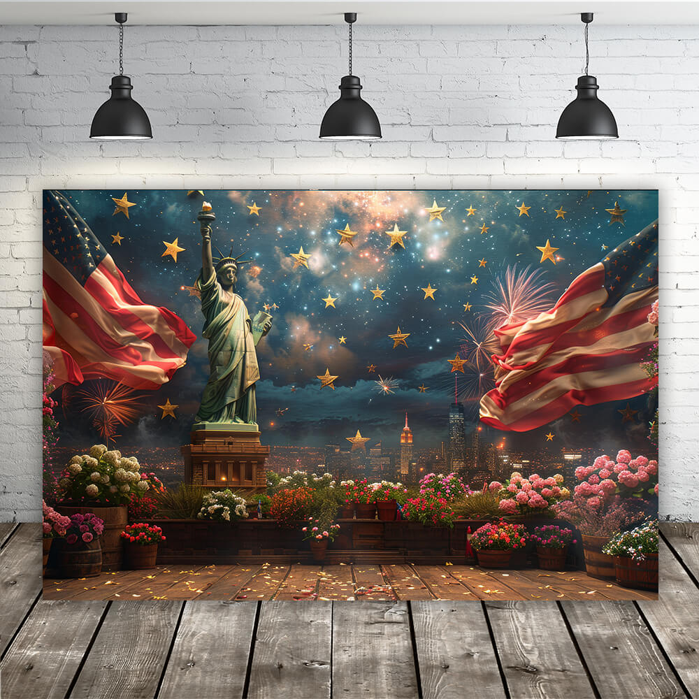 Independence Day Statue of Liberty Backdrop RR6-10 – Dbackdrop