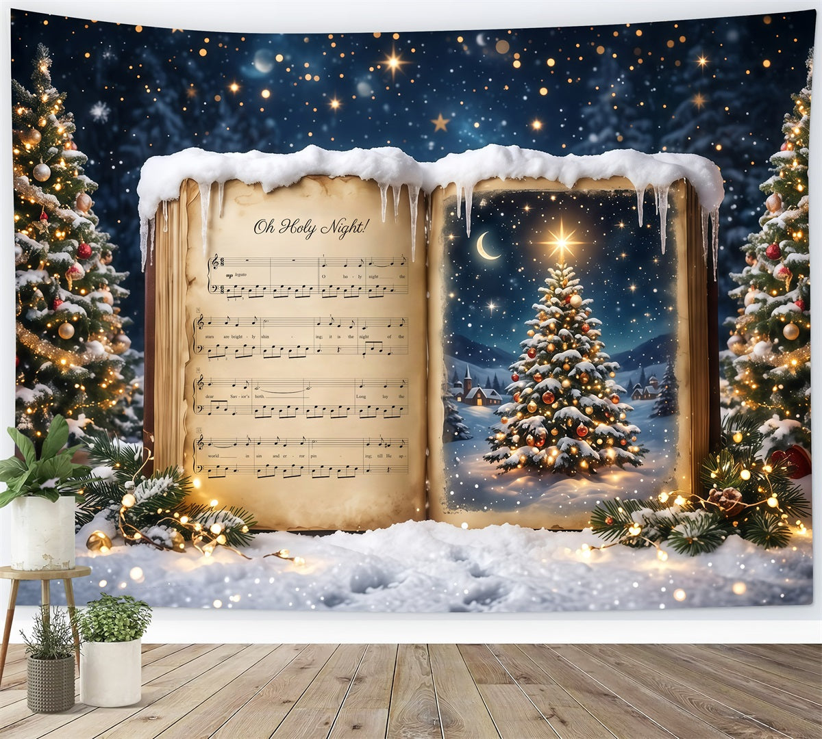 Christmas Photoshoot Backdrop Joy to the World Music a Christmas Carol Backdrop RR610-13