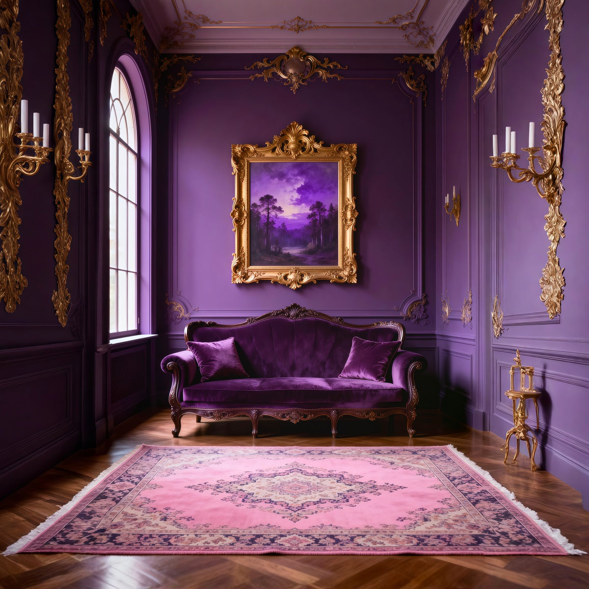 Backdrops For Boudoir Photography Royal Amethyst Velvet Lounge Retro Backdrop RR62-71