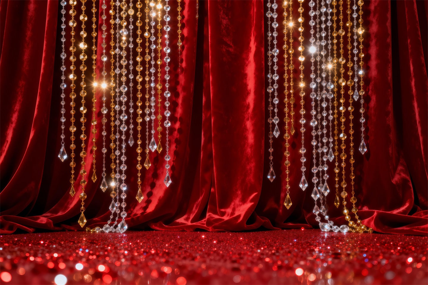 Boudoir Backdrops Crimson Crystal Curtain Sparkle Boudoir Photo Backdrops RR62-99