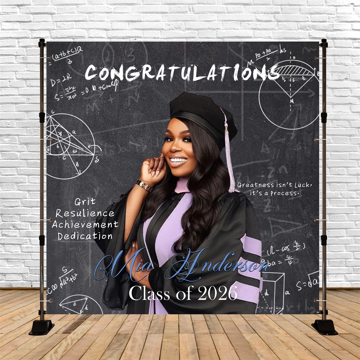 Graduation Backdrop Ideas Chalkboard Math Formulas Custom Graduation Party Backdrop RR63-29
