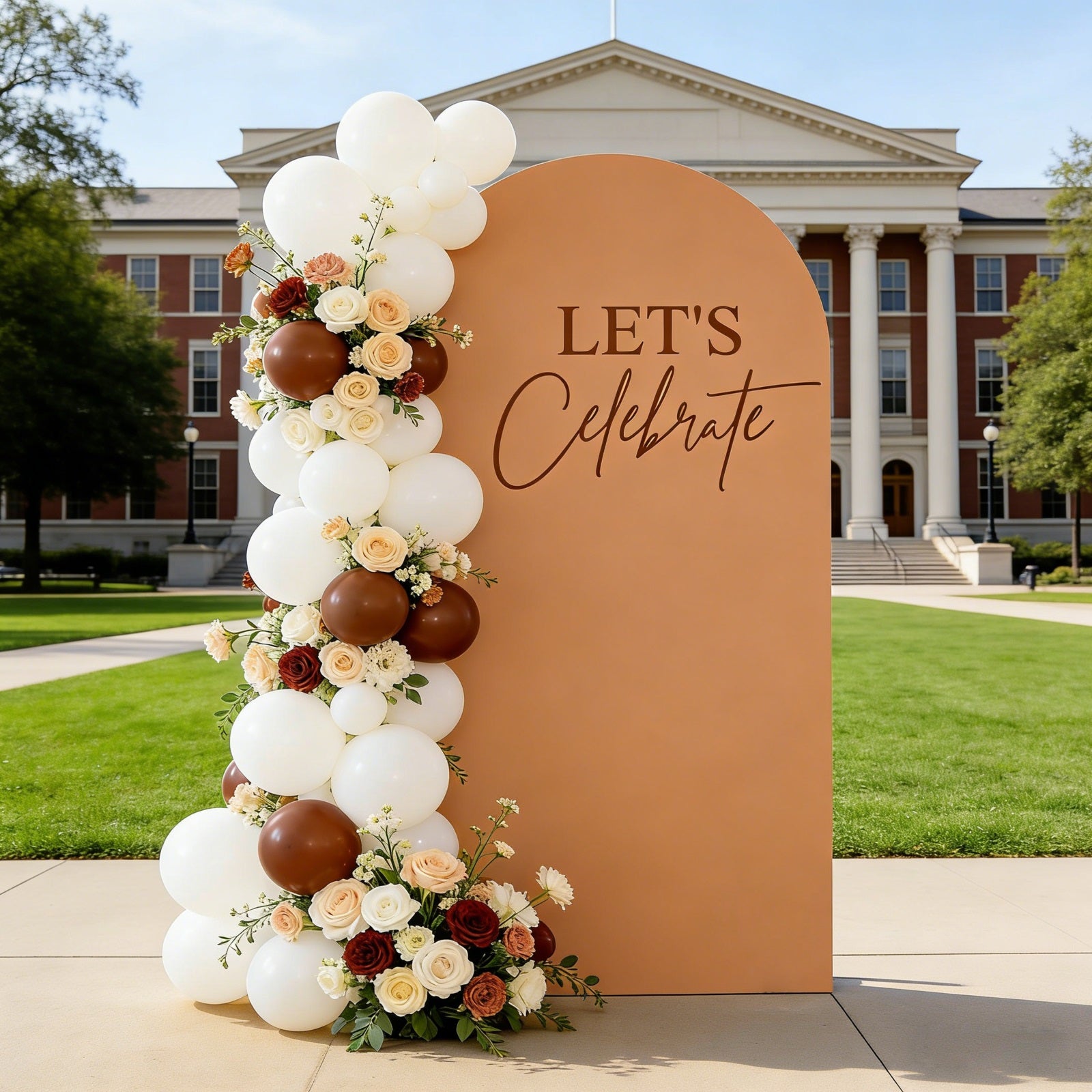 Graduation Arch Backdrop For Photos Brown Arch Party Celebrate Graduat