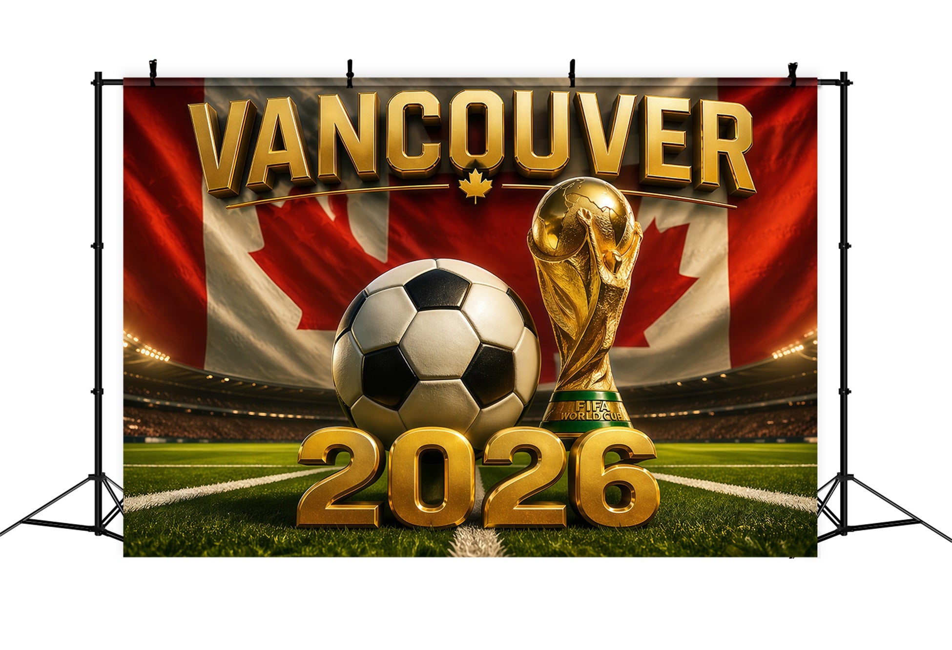 2026 Soccer Party Backdrop Vancouver Vancouver Soccer FIFA World Cup Host City Landmarks Backdrop RR64-33