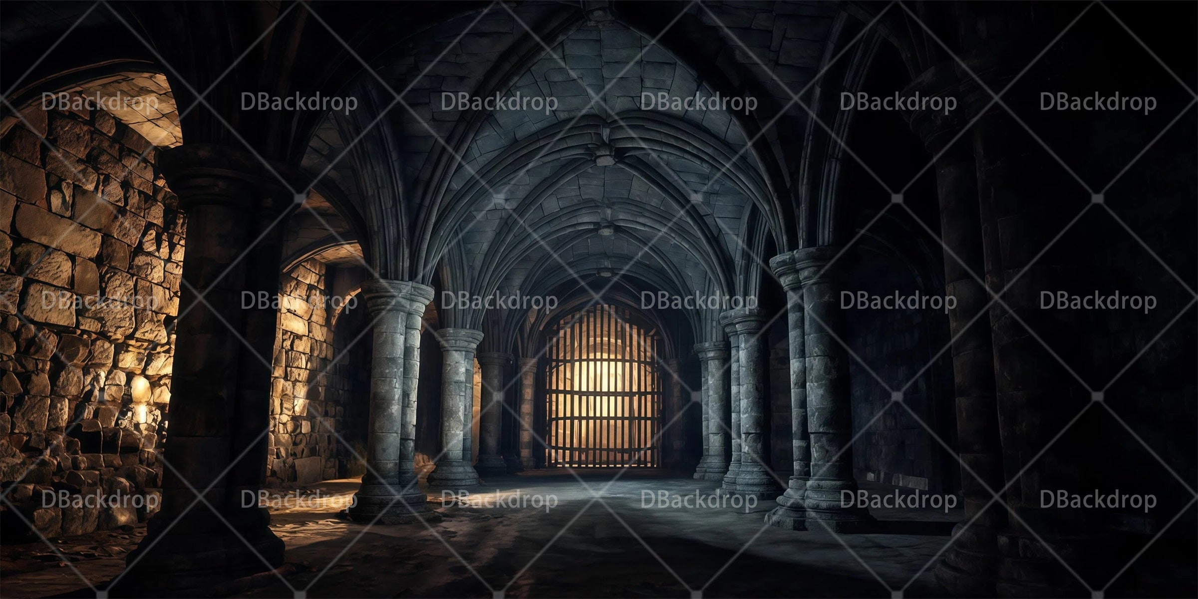 Stage Backdrops Dragon's Lair Graystone Movie Theater Backdrop RR65-T104