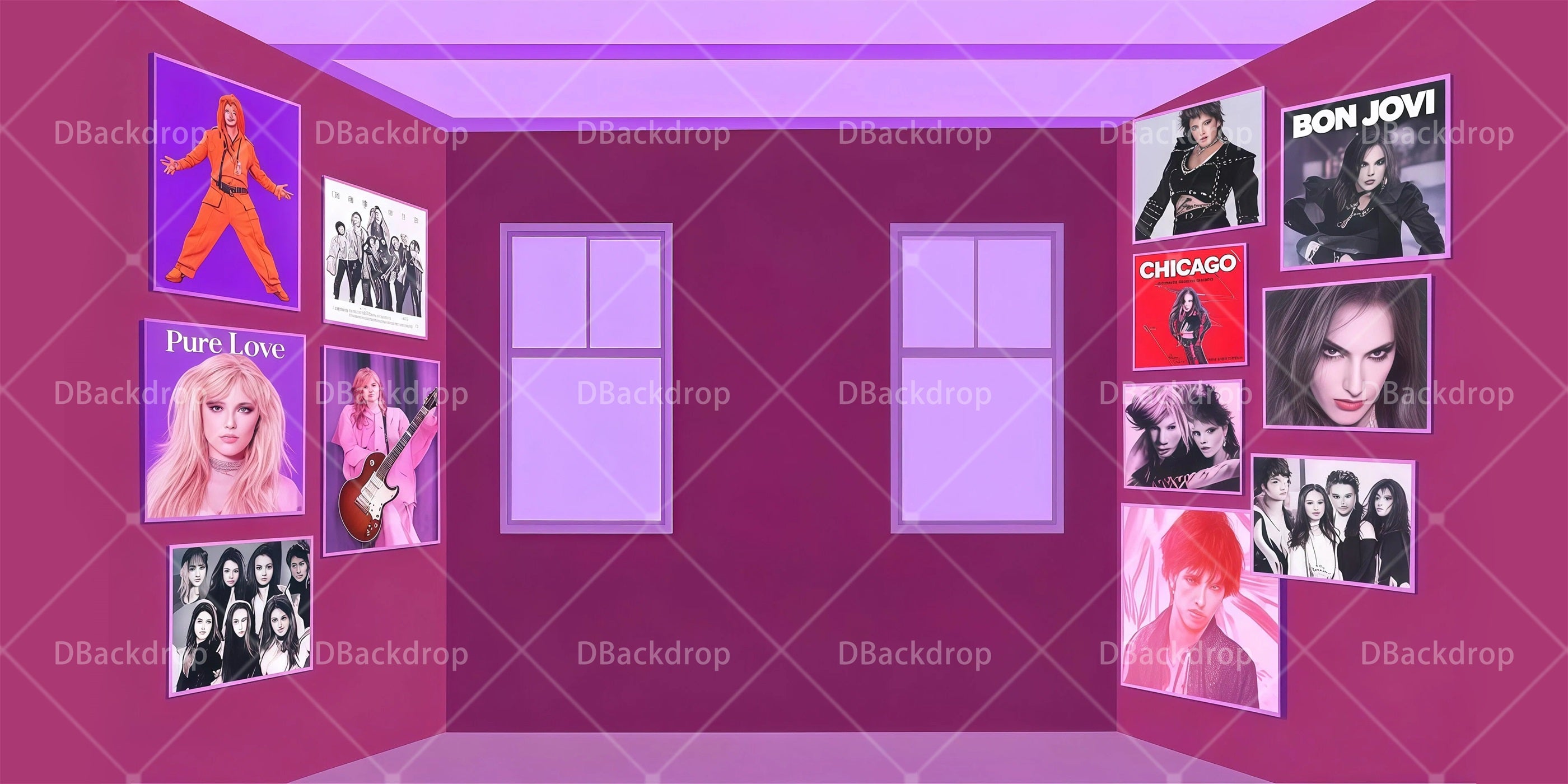 School Play Backdrops Holly's Bedroom Theater Stage Backdrop RR65-T110