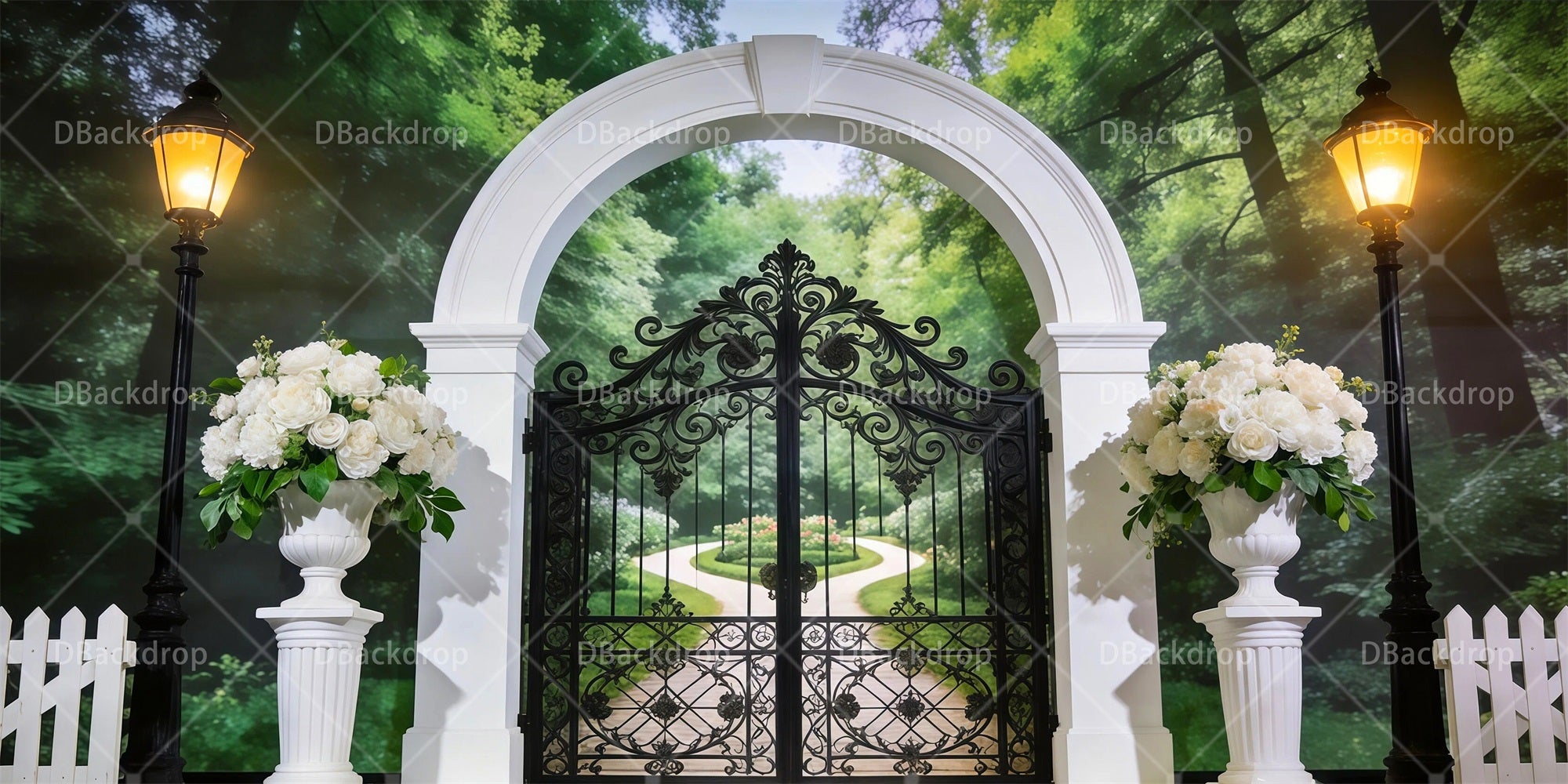 Theater Stage Backdrop Garden Wedding Performance Backdrop RR65-T111