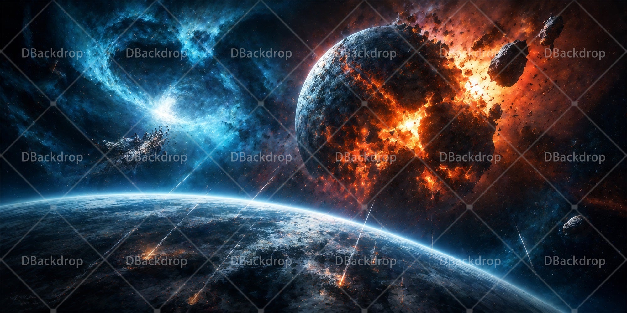 Space Theme Backdrop Vast Planet VBS Backdrops RR65-T12