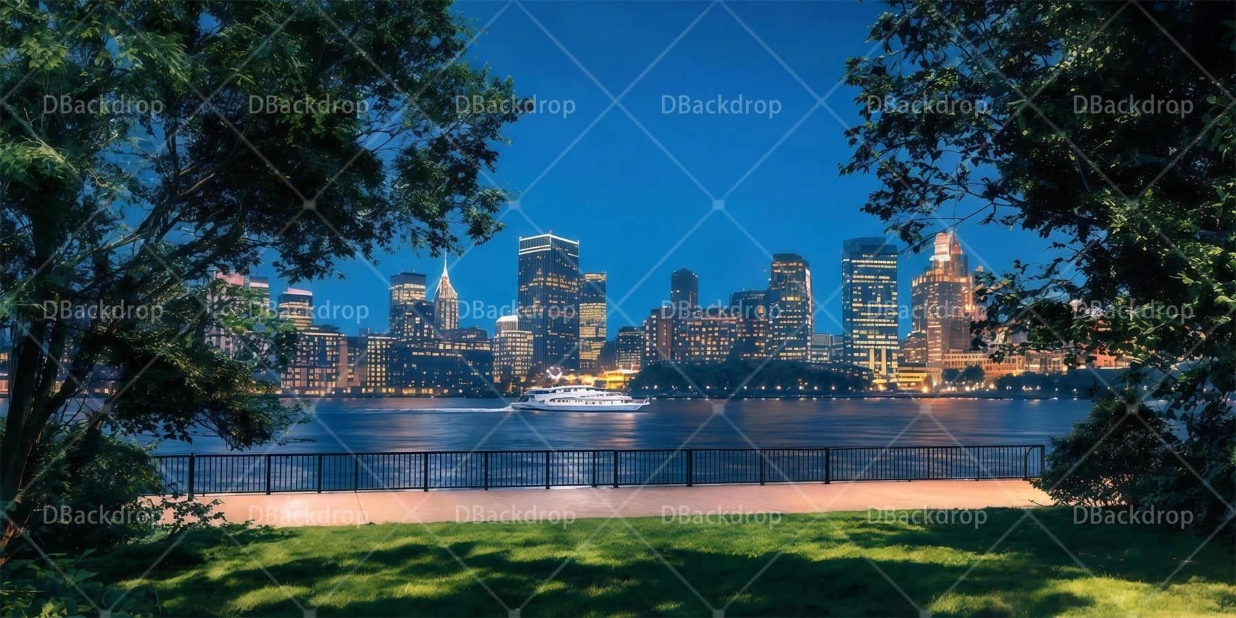 Movie Theater Backdrop Park NYC Skyline Stage Backdrop Ideas RR65-T31
