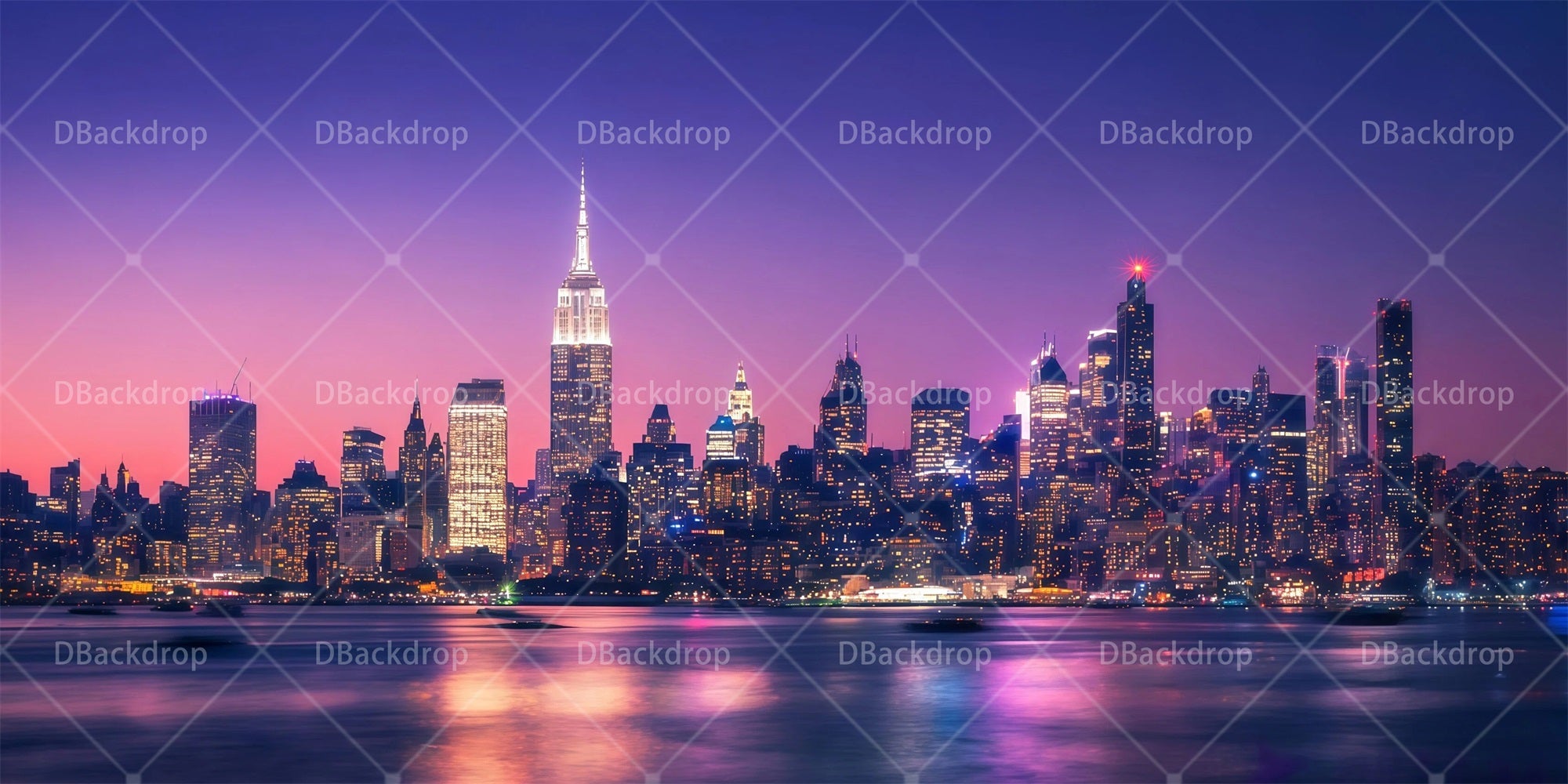 Performance Backdrops NYC Night Lights School Play Backdrops RR65-T32