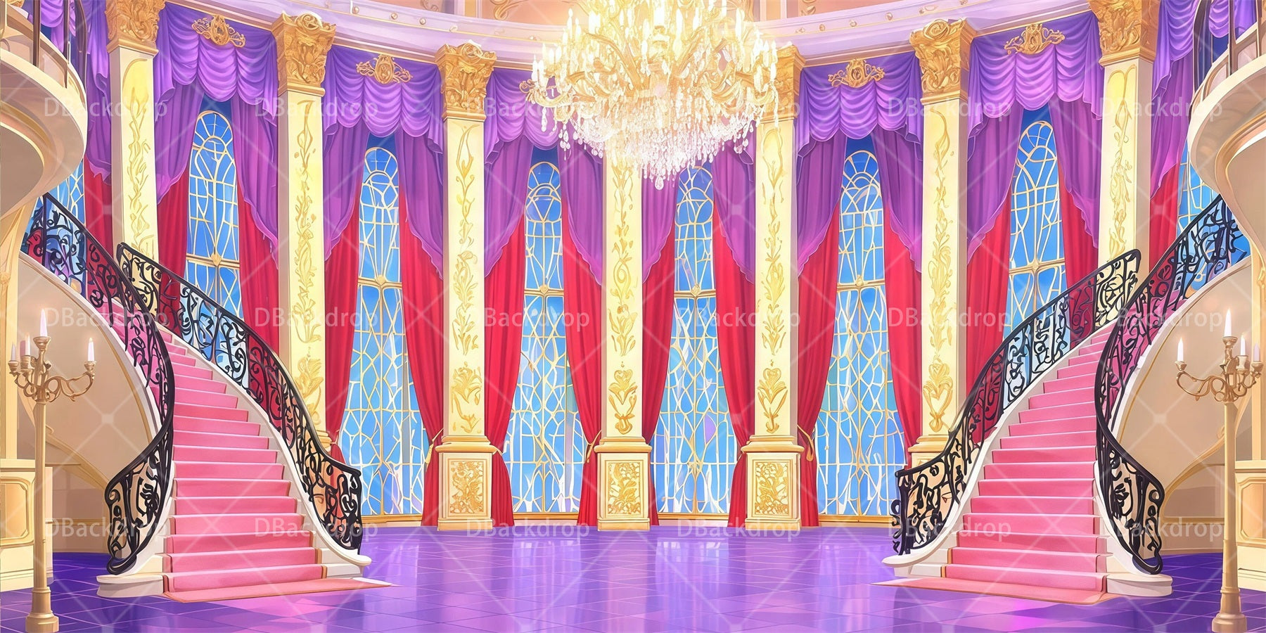 Dance Backdrops Banquet Hall Professional Stage Backdrops RR65-T37