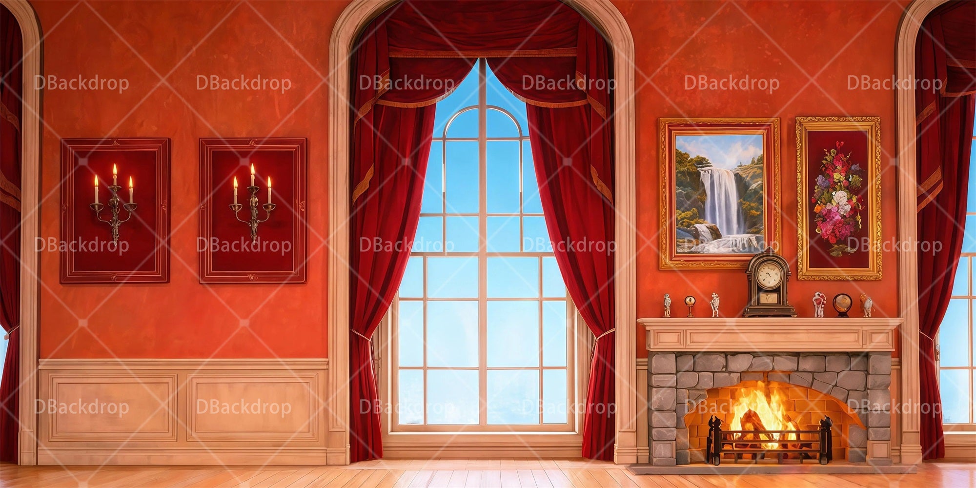 Stage Backdrops Lavish Parlor Backdrop For Theater Play RR65-T39