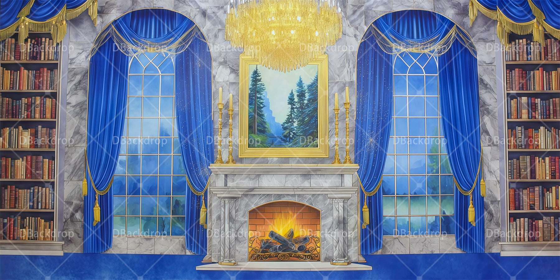Backdrop For Theater Play Mansion Study Stage Backdrop Ideas RR65-T43