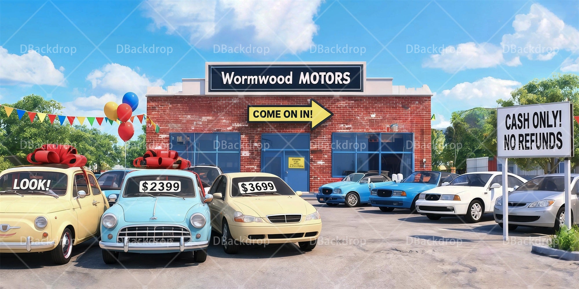 Stage Backdrop Wormwood Motors Theater Backdrops For Sale RR65-T47