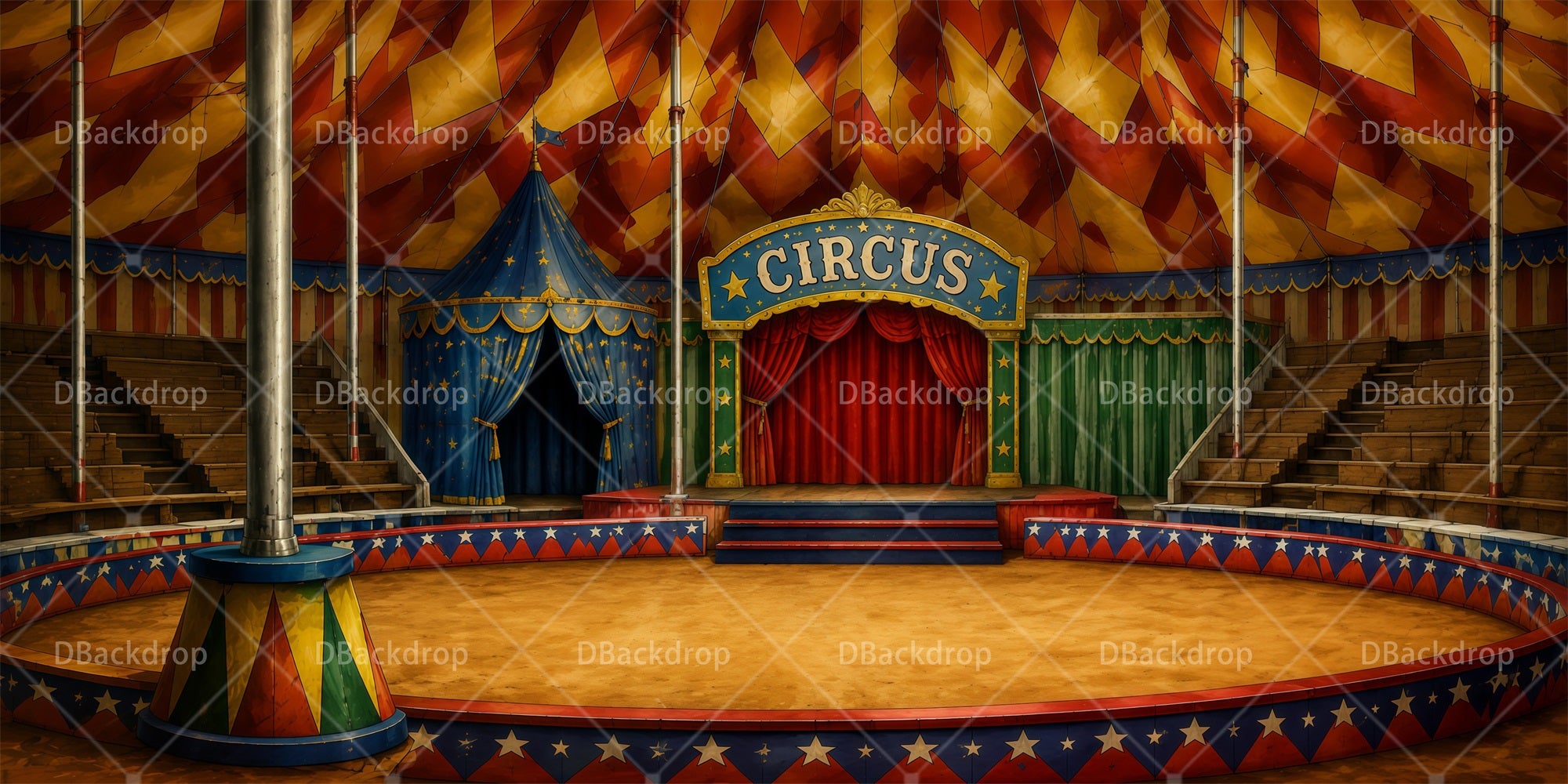 Circus Backdrop Performance Stage VBS Backdrops RR65-T5