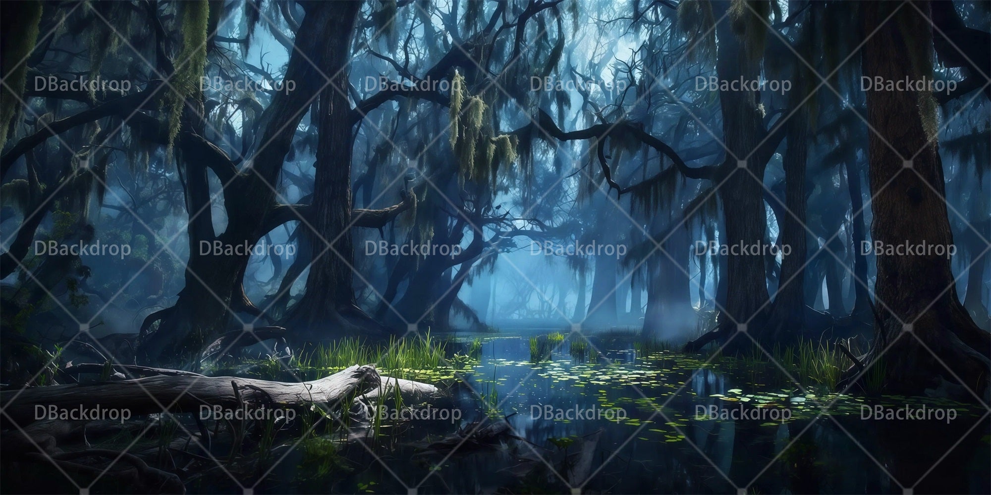 Stage Backdrops Lake at Night Scenery Backdrops For Theater RR65-T56