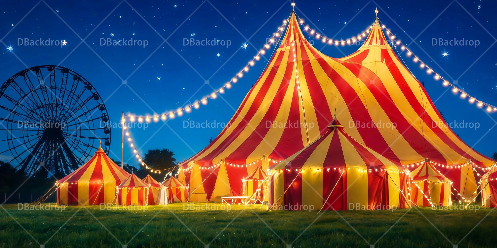 Circus Stage Backdrop Circus Night School Play Backdrops RR65-T60