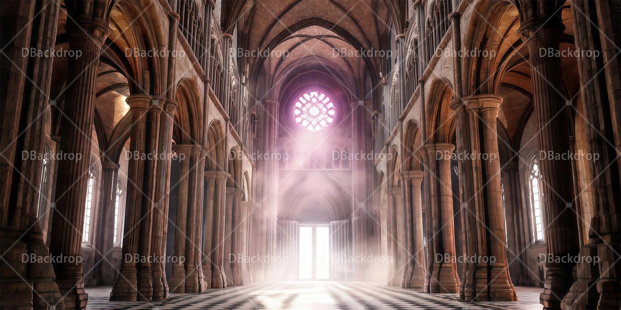 Theater Backdrops European Cathedral Church Stage Backdrops RR65-T81
