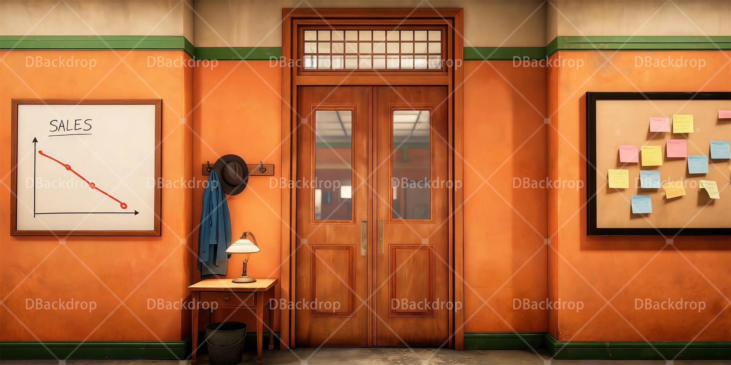 Professional Stage Backdrops Modern Office Theater Backdrop RR65-T90
