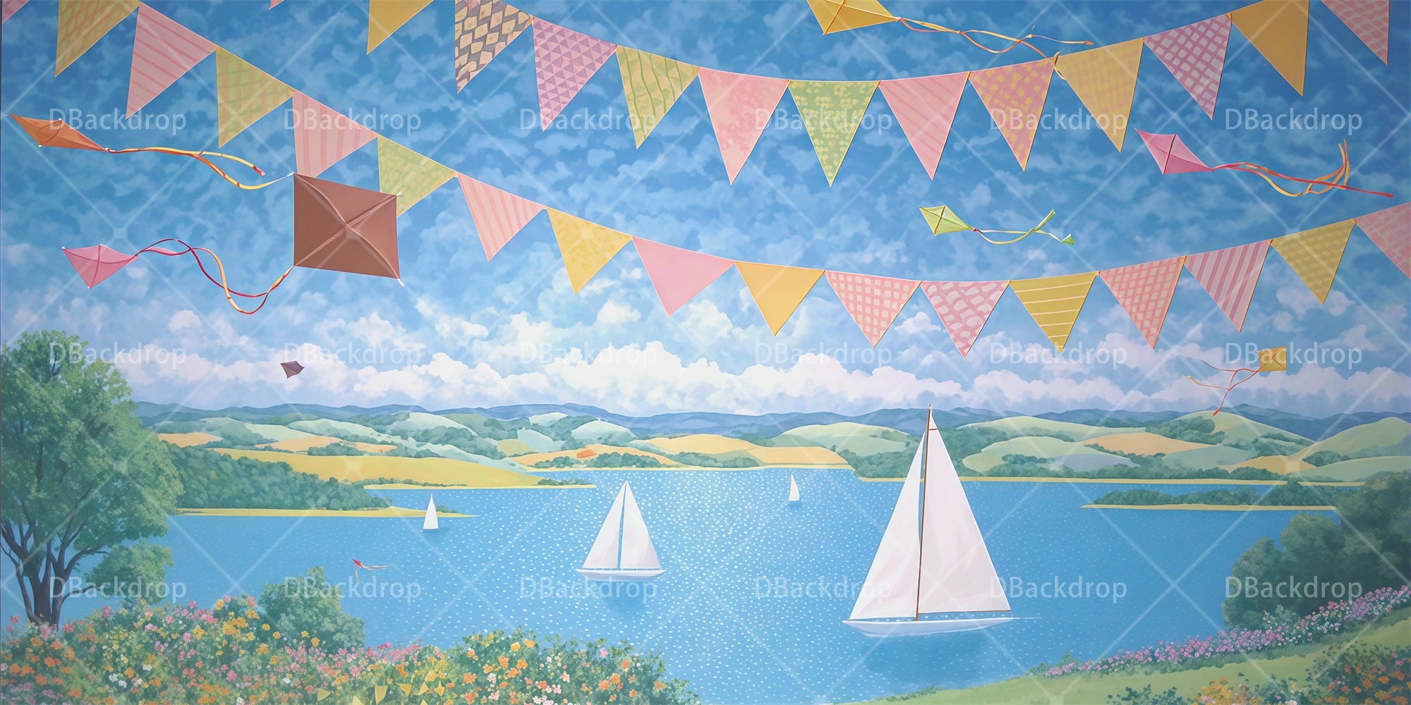 Professional Stage Backdrops Sleep Tite Picnic Performance Backdrop RR65-T94