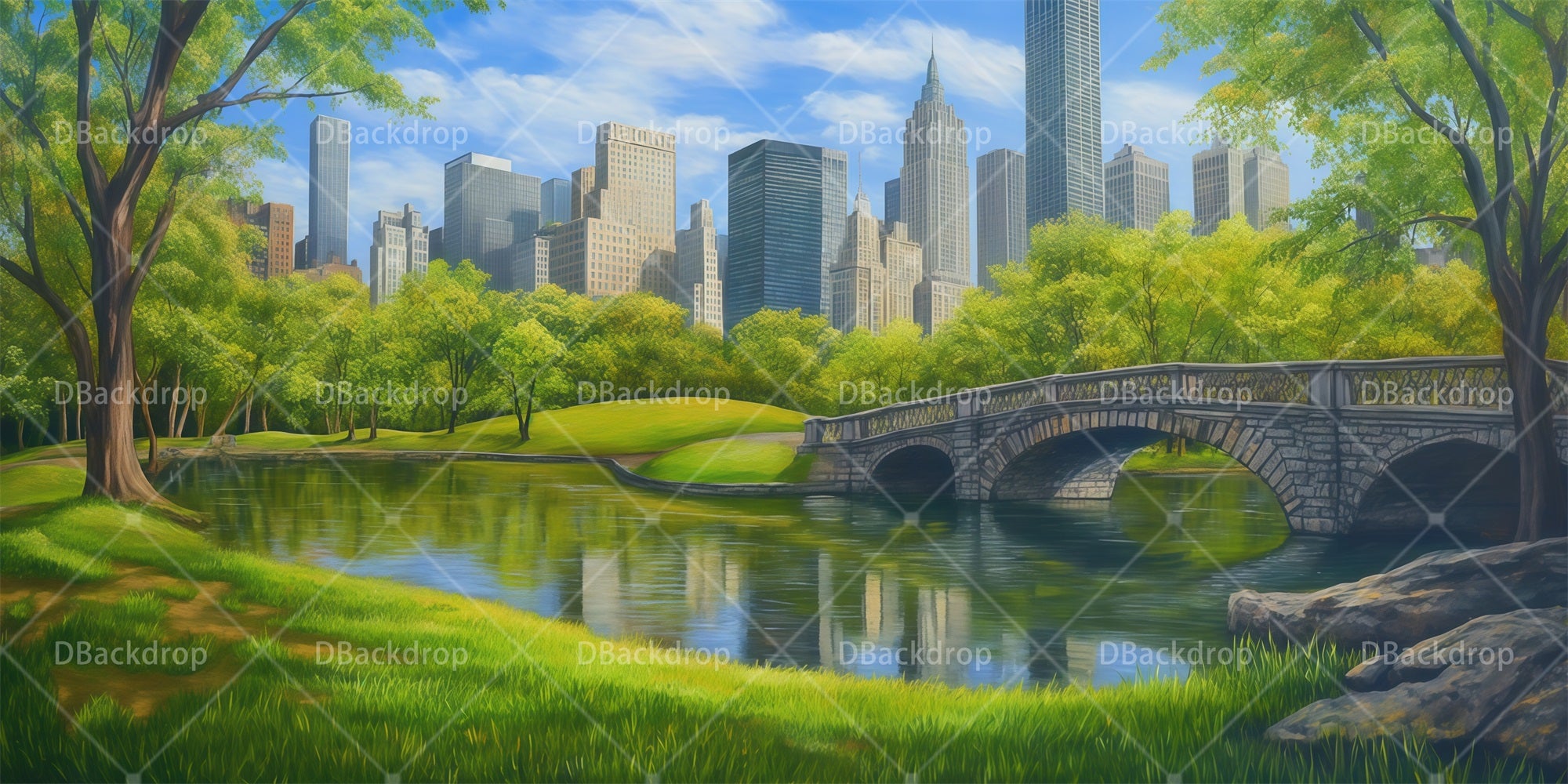 Theater Stage Backdrops Central Park Performance Backdrops RR66-T10