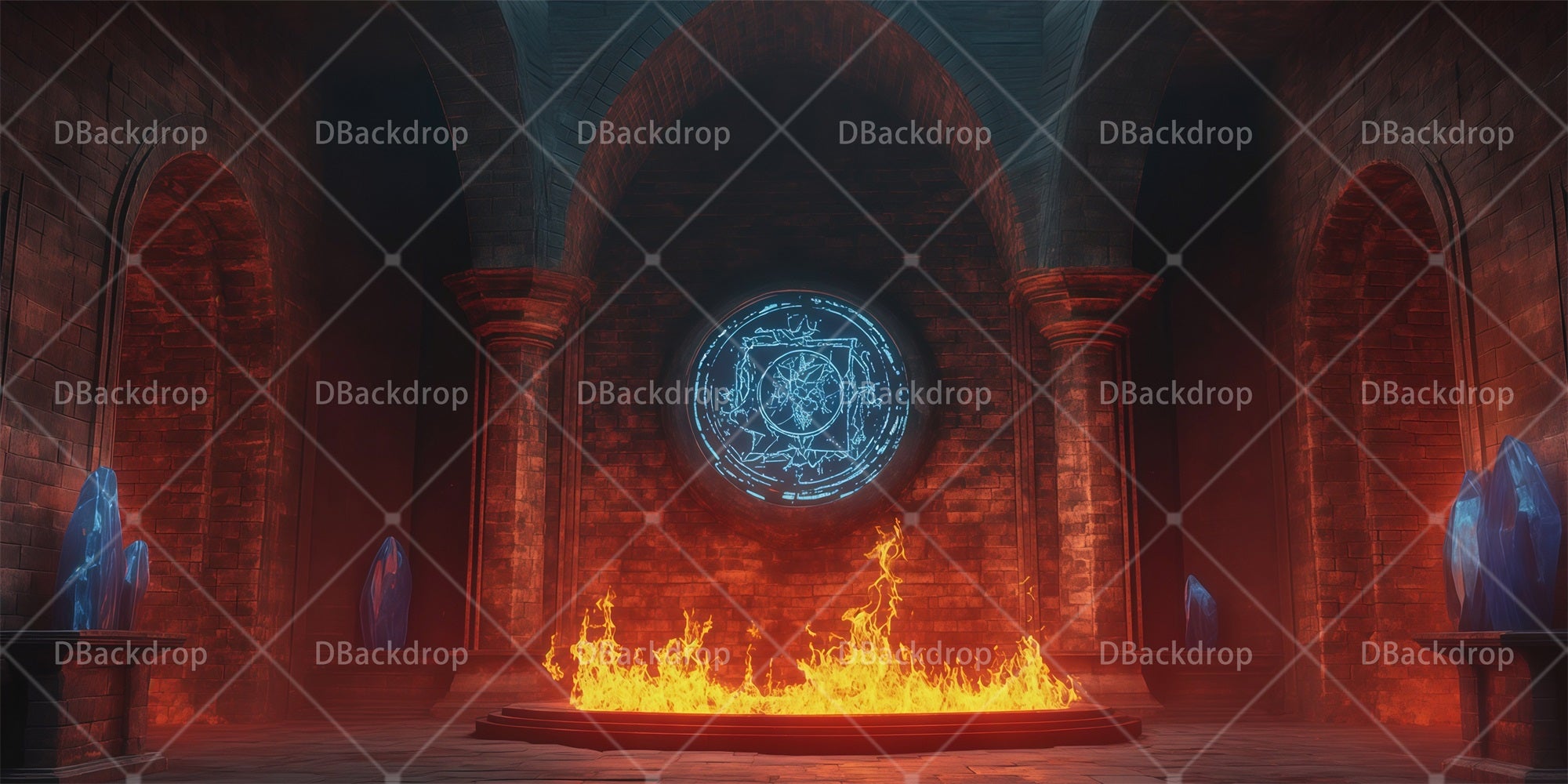 Large Stage Backdrops Wizard's Dungeon Backdrop For Theater Play RR66-T101