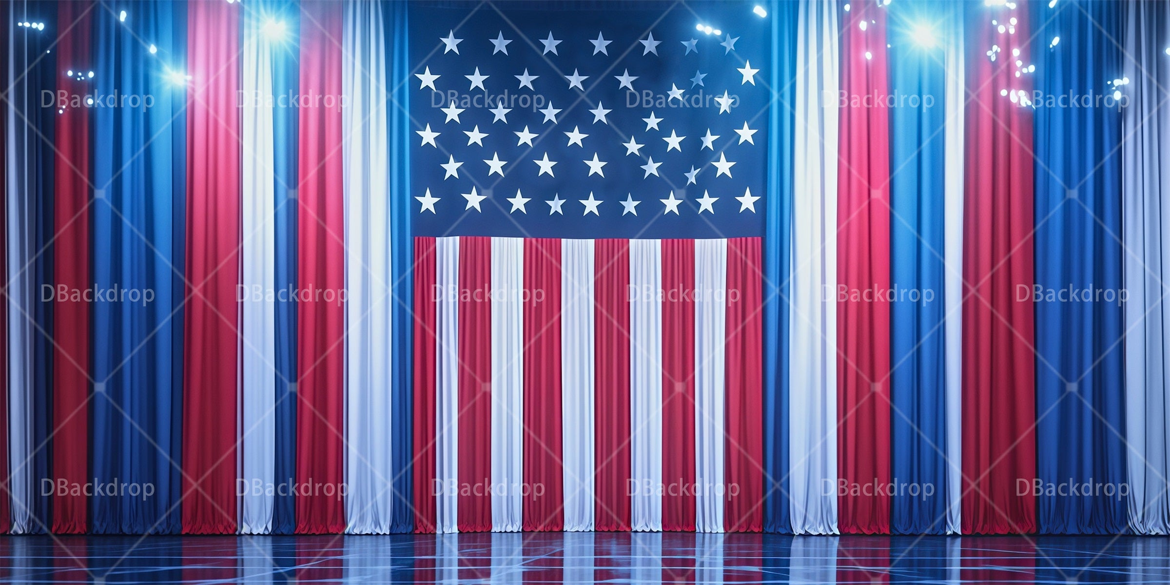 Cheap Theater Backdrops American Flag Stage Large Stage Backdrops RR66-T128