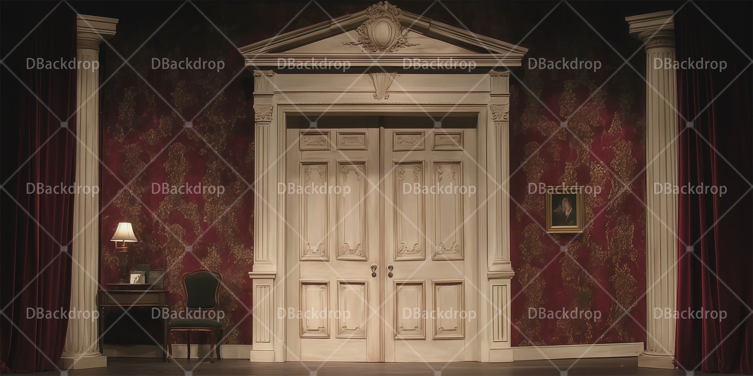 Backdrops For Theater Vintage Manor School Play Backdrops RR66-T47