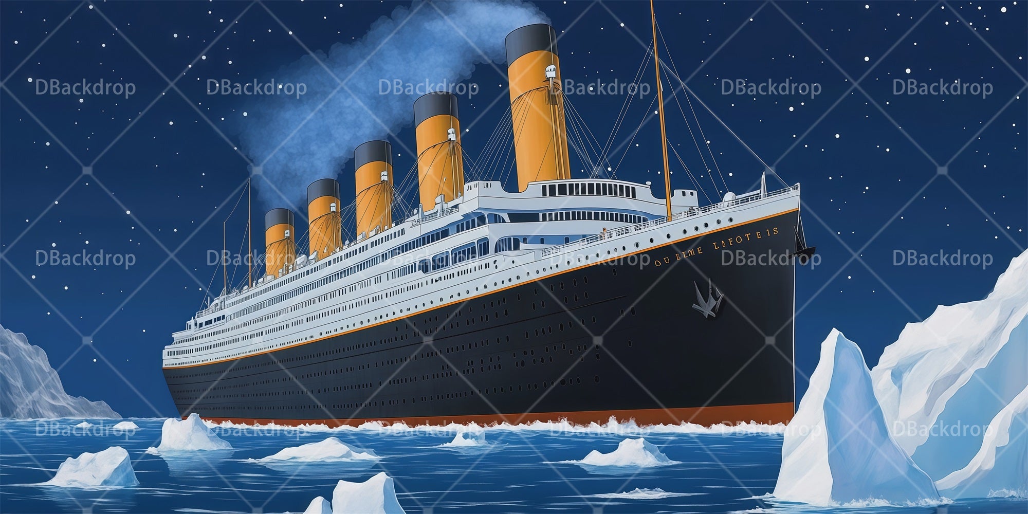 Theater Backdrops Titanic Iceberg Voyage School Play Backdrops RR66-T62