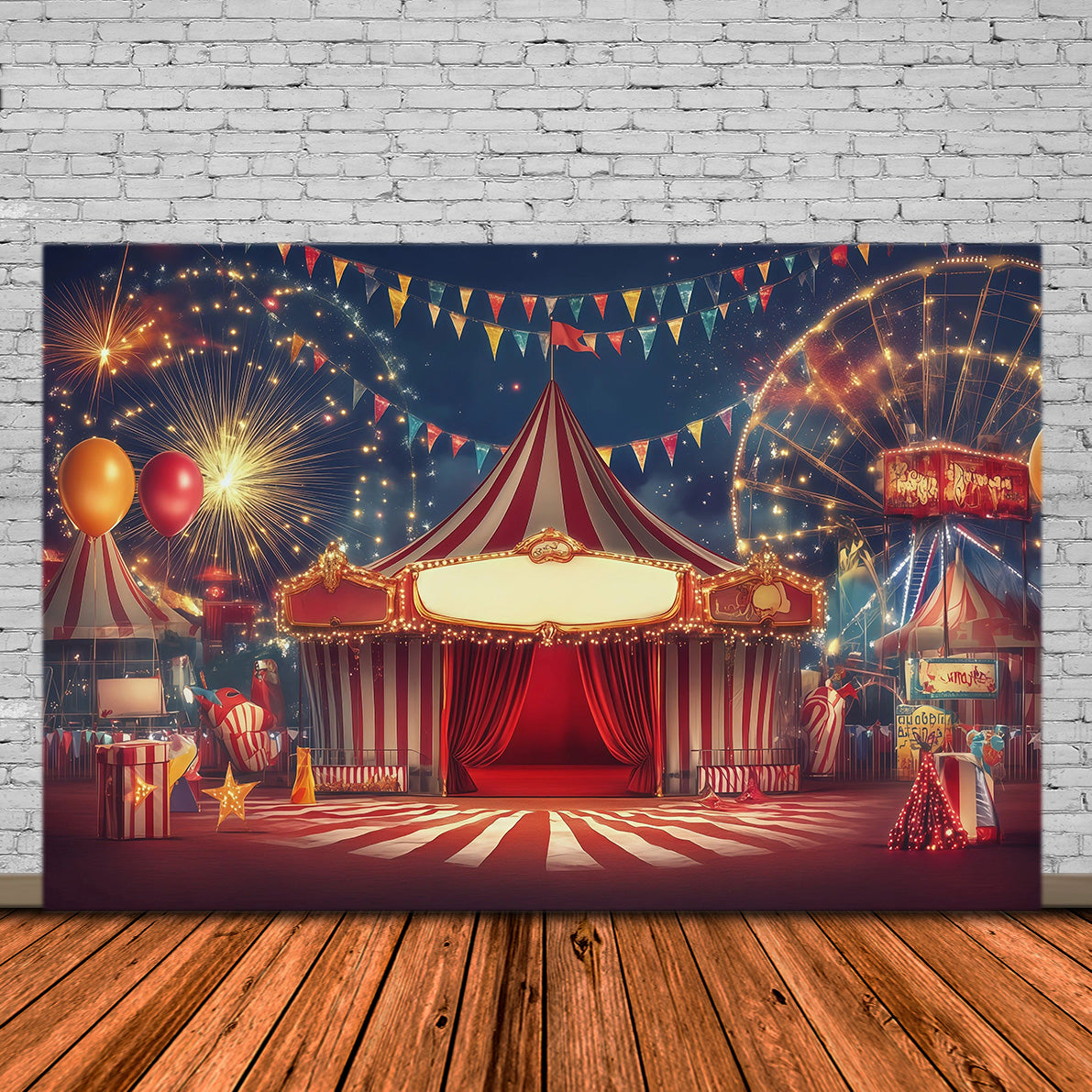 Halloween Backdrops For Pictures Firework Carnival Entrance Halloween Circus Backdrop RR67-138