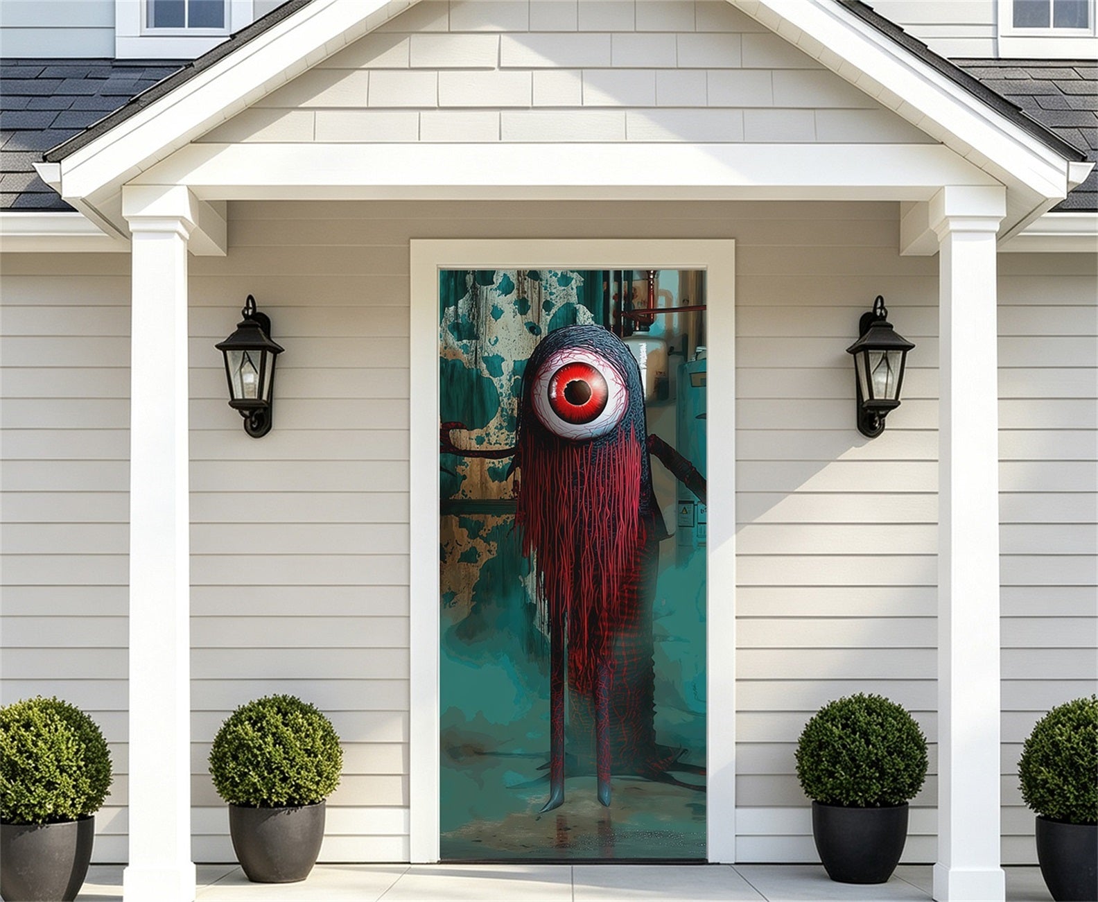 Eyeball Monster Door Crimson Stalker Creature Halloween Front Door Mural RR67-202