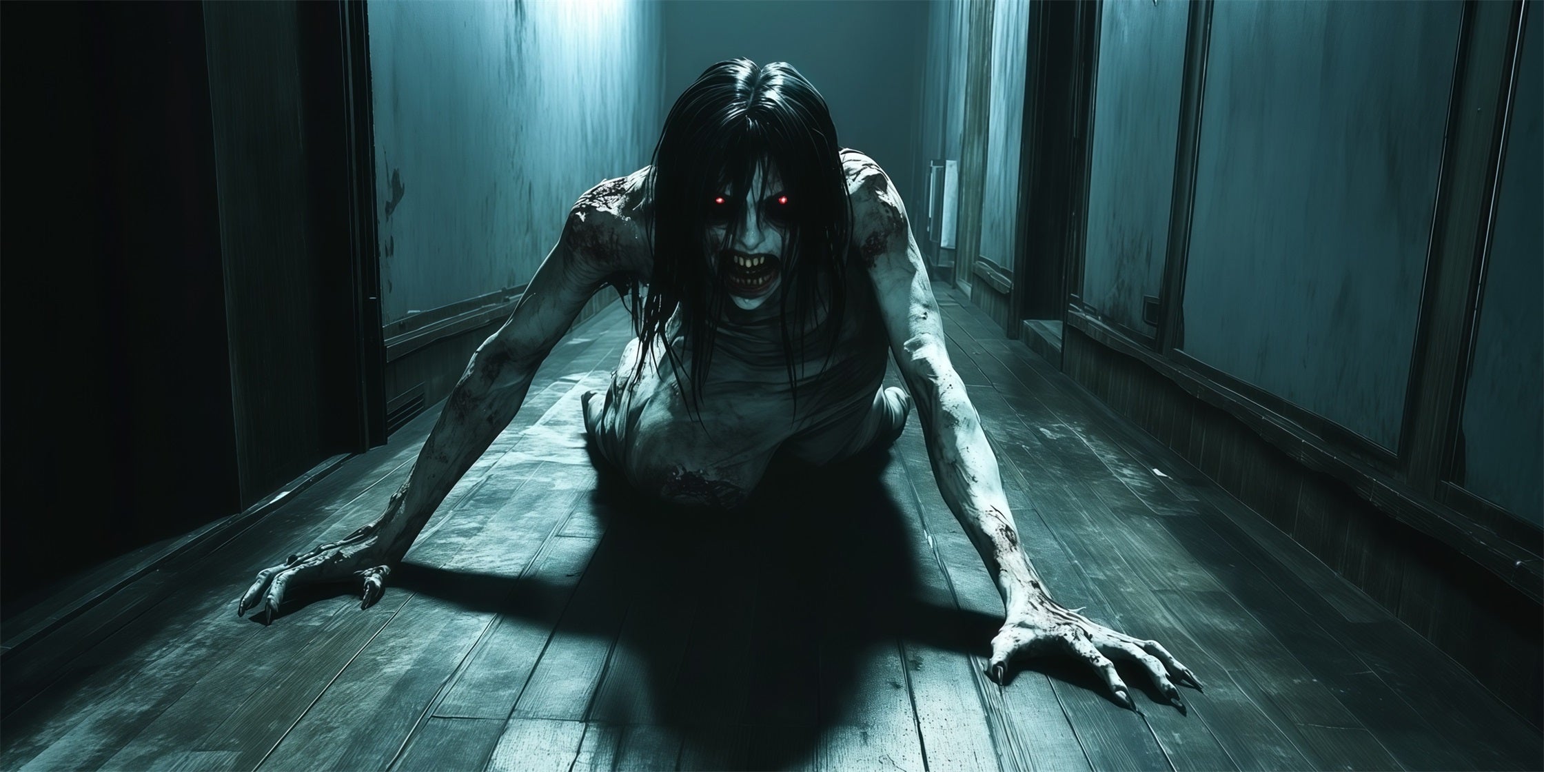 Haunted House Garage Door Cover Crawling Red Eyed Demon Single Garage Door Halloween Cover RR68-24-2 car