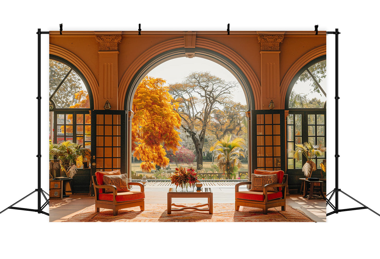 Fall Maple Trees Outside Scenery Backdrop RR7-140 – Dbackdrop