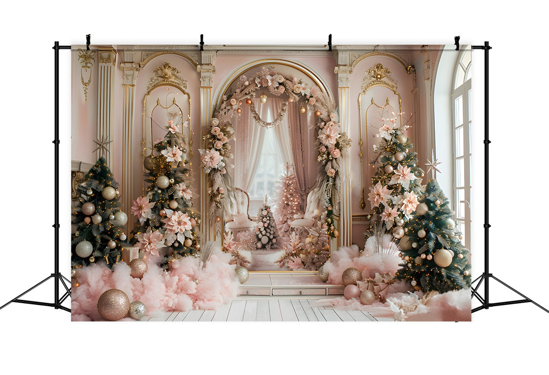 Matnav Backdrop Christmas Elegant Pink Archway Backdrop RR7-665