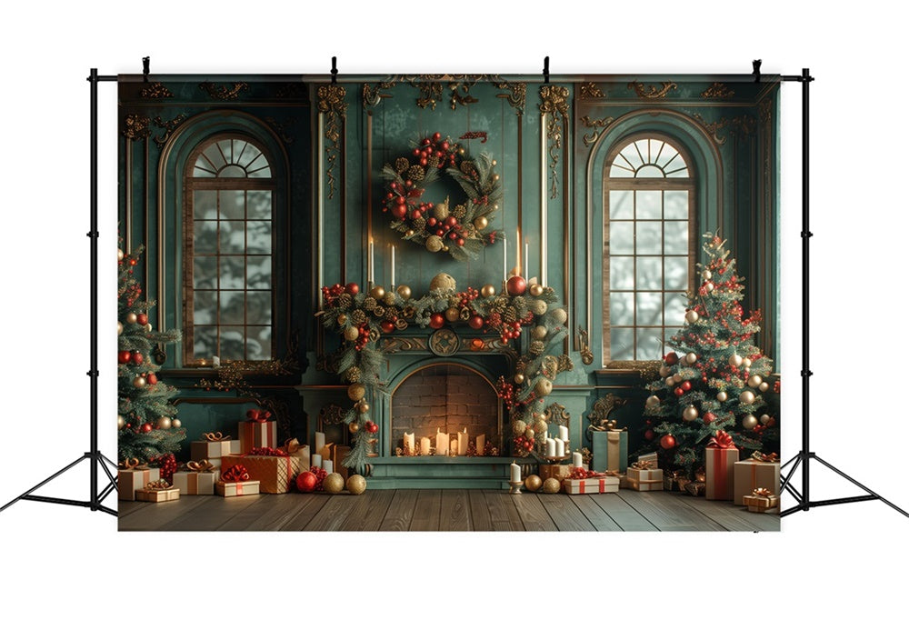Christmas Grand Regal Living Room Backdrop RR8-170 – Dbackdrop
