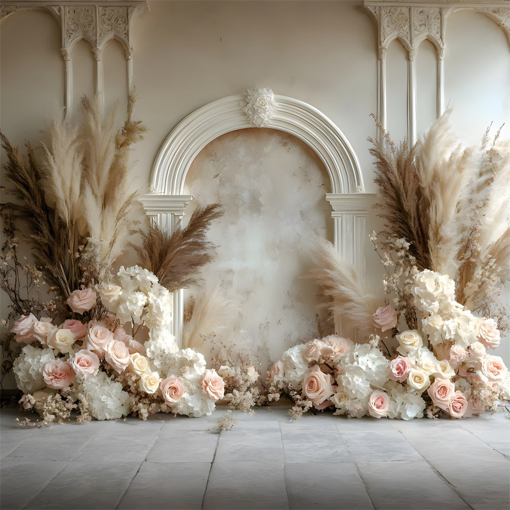 Bohemian Chic Floral Arch Backdrop RR8-470 – Dbackdrop