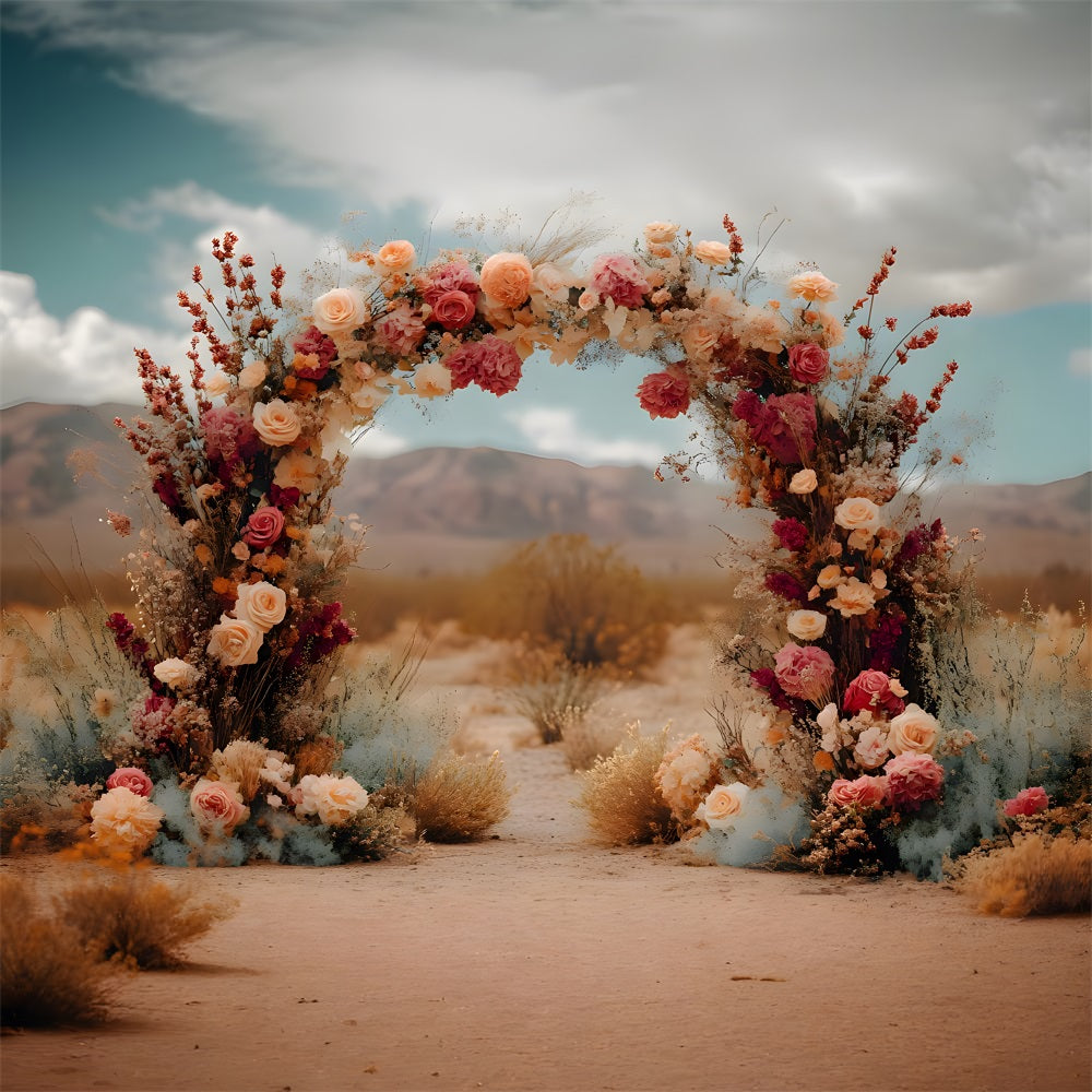 Desert Floral Arch Bohemian Backdrop RR8-484 – Dbackdrop