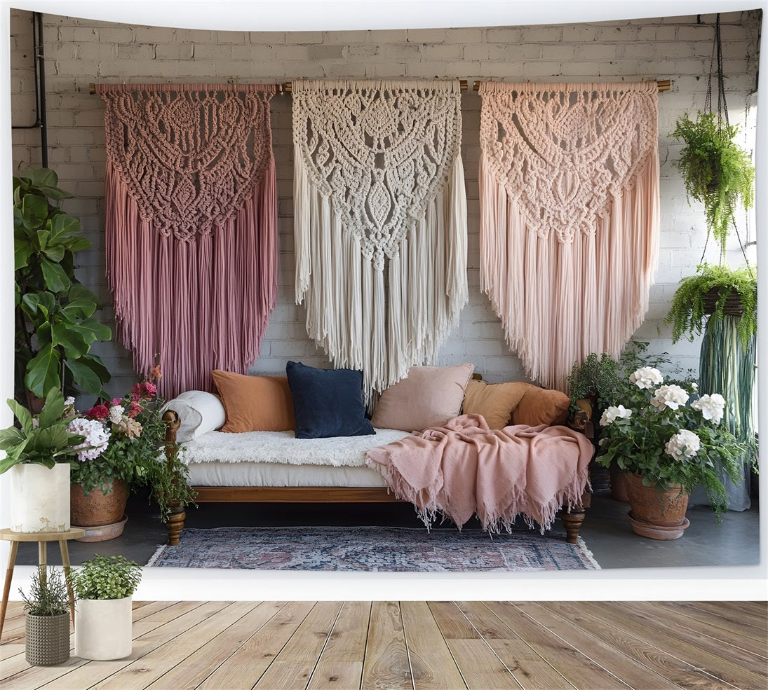 Triple Macramé Hanging Bohemian Backdrop RR8-503