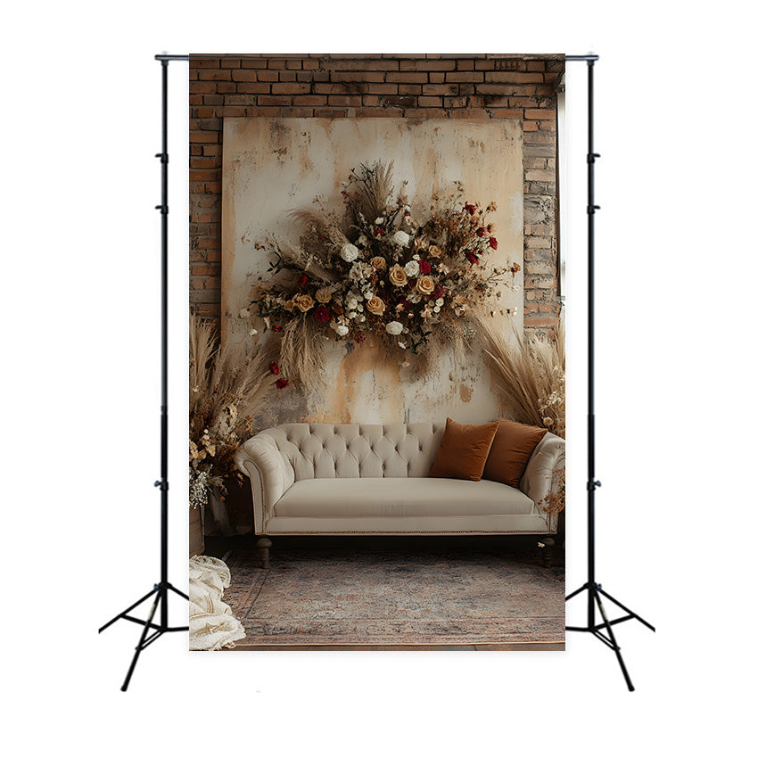 Classic Boho Cozy Lounge Area Backdrop RR8-509 – Dbackdrop