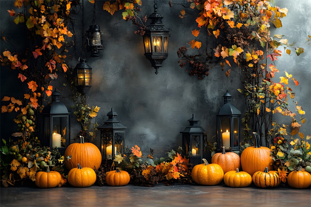 Fall Packdrop Maple Leaves Retro Wall Fall Pumpkin Backdrop RR9-25