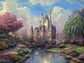 Castle Backdrops Garden Backdrops Colorful Backgrounds S-2716