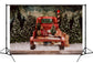 Red Car Christmas Tree Photography Backdrop SH-960