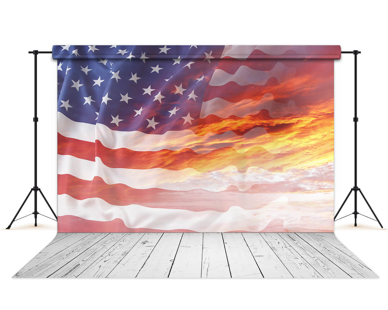 American Flag Bright Sky Photography Backdrop SH-992