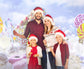 Christmas Candy Snow Winter Backdrop for Children ST-442